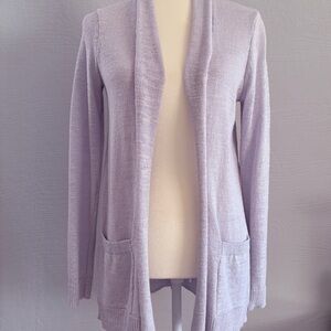 Lilly Pulitzer Light Purple Open Cardigan